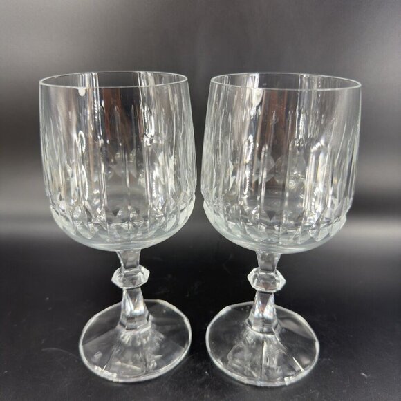 Echt Bleikristall Schott Zwiesel Clear Crystal Germany Water Goblets Cups Set 2 - Picture 11 of 12